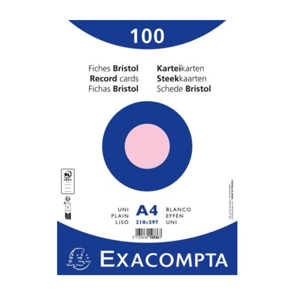 EXACOMPTA Fiches Exacompta A4 Roses – Support de Notes et Organisation