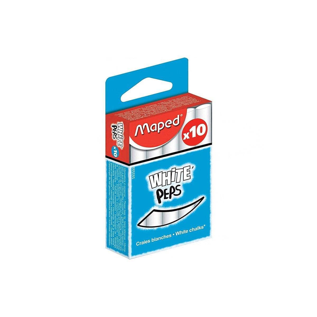 Maped Etui de 10 craies blanches MAPED