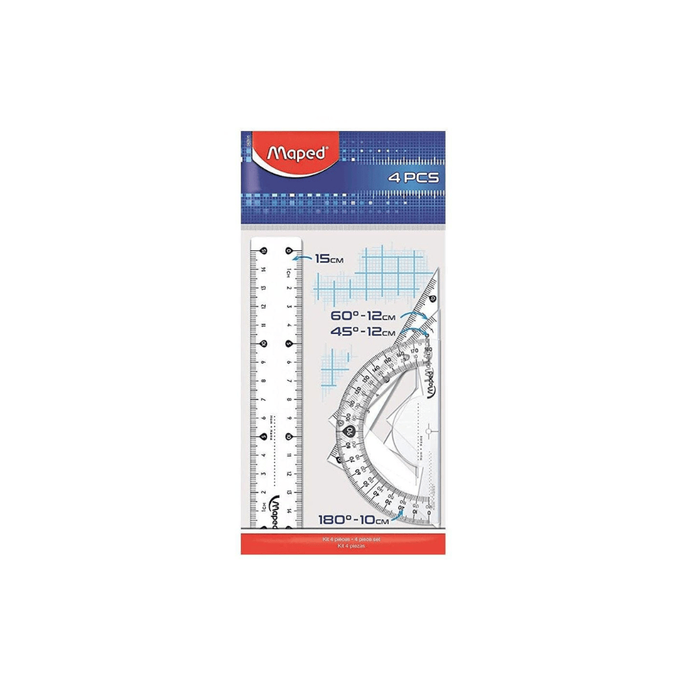 Maped Kit Traçage Classic Maped 4 Pièces École