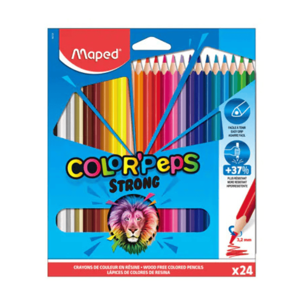 Maped Lot de 24 Crayons Couleur Color’Peps Strong Green