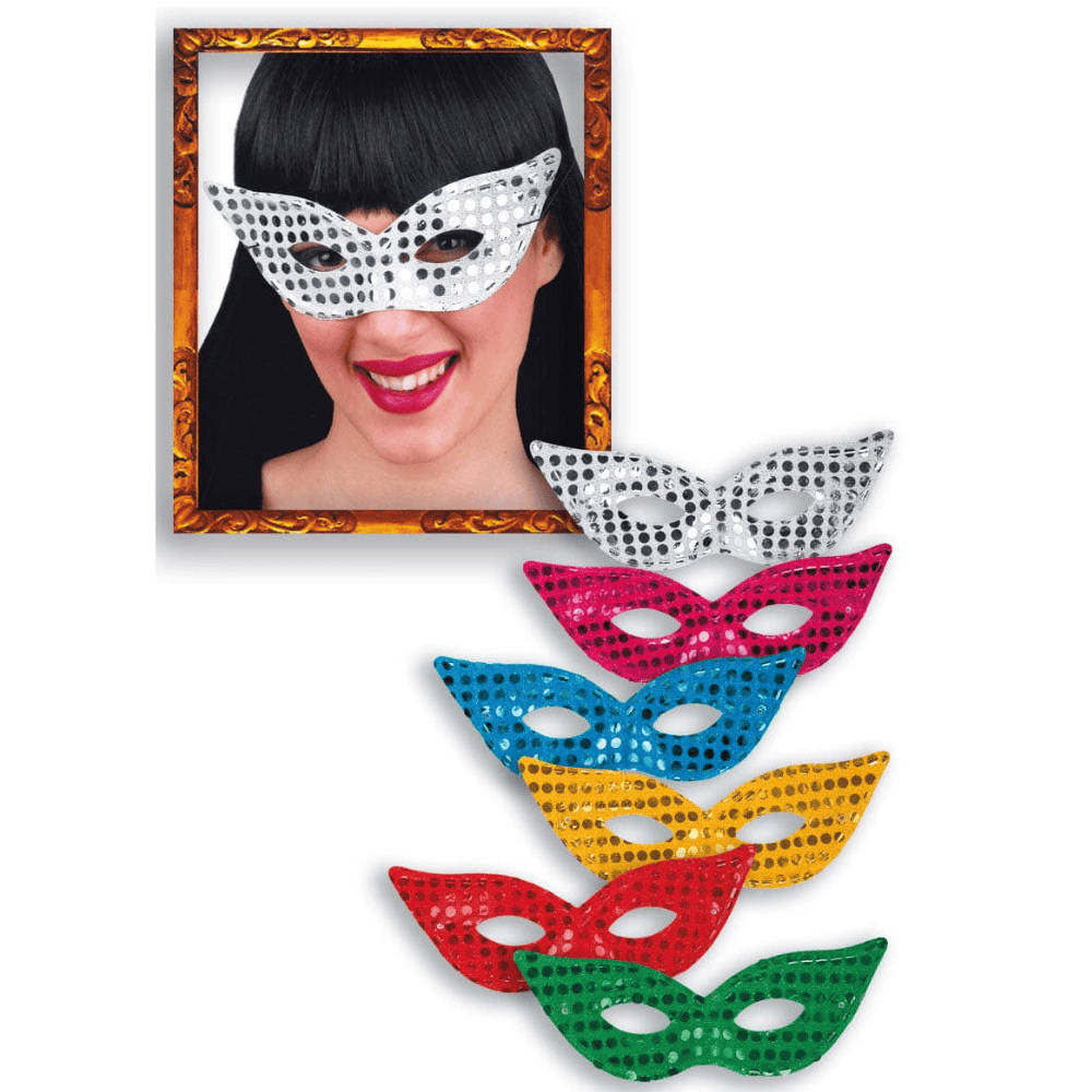 MASQUE Loup amande à sequins – Masque élégant & festif