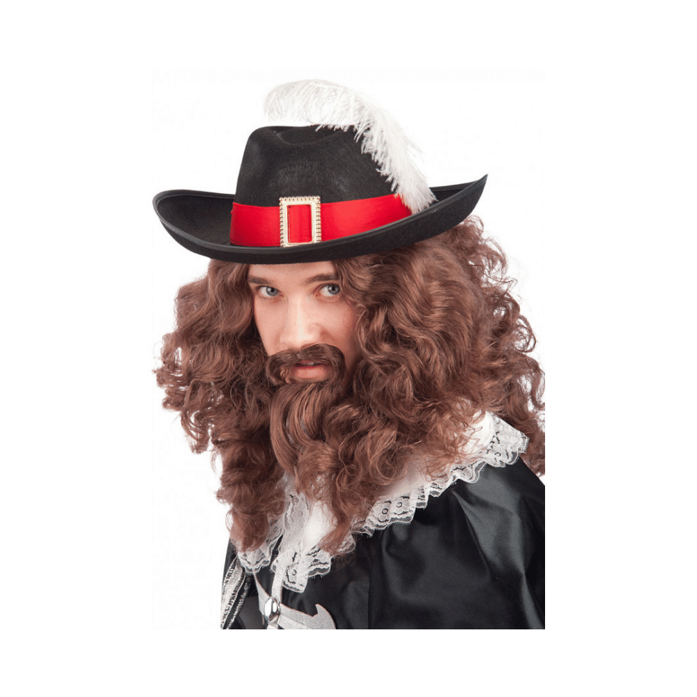 PERRUQUE Perruque mousquetaire avec bouc et moustache – Alpha55