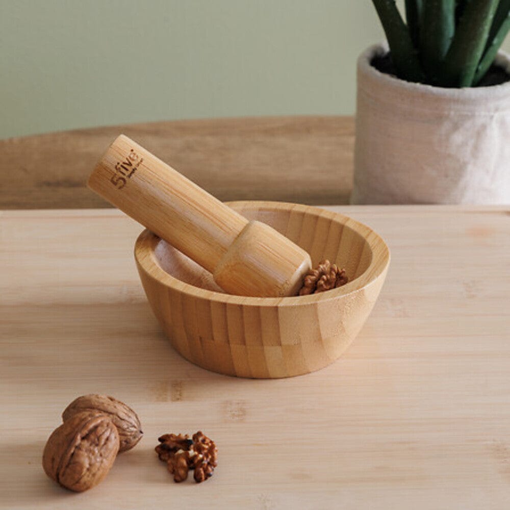 SECRET DE GOURMET Mortier et pilon en bambou