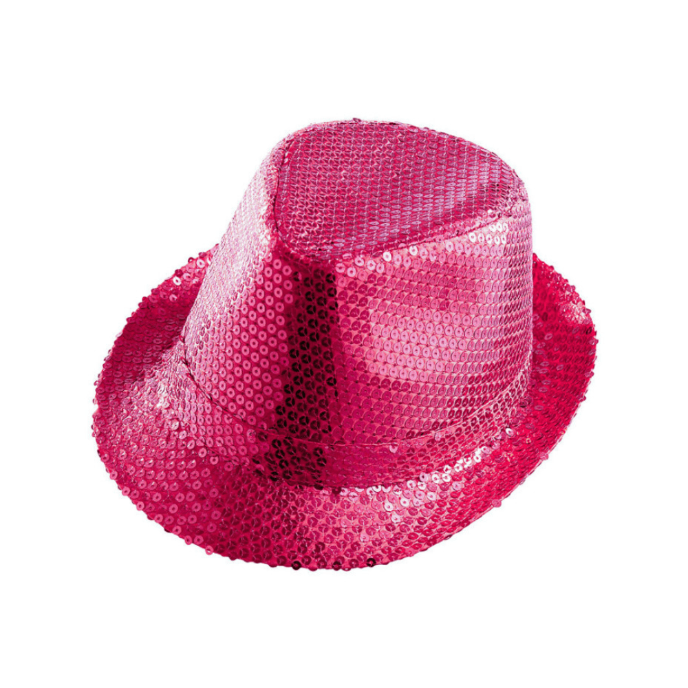 SERRE TETE Fuschia Chapeau Gangster à Sequins Fuchsia – Fun & Scintillant