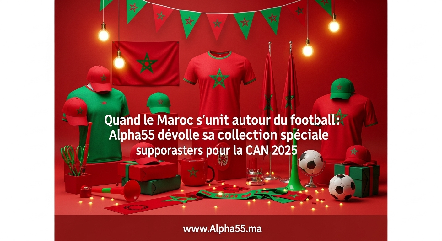 Quand le Maroc s’unit autour du football : Alpha55 dévoile sa collection spéciale supporters pour la CAN 2025
