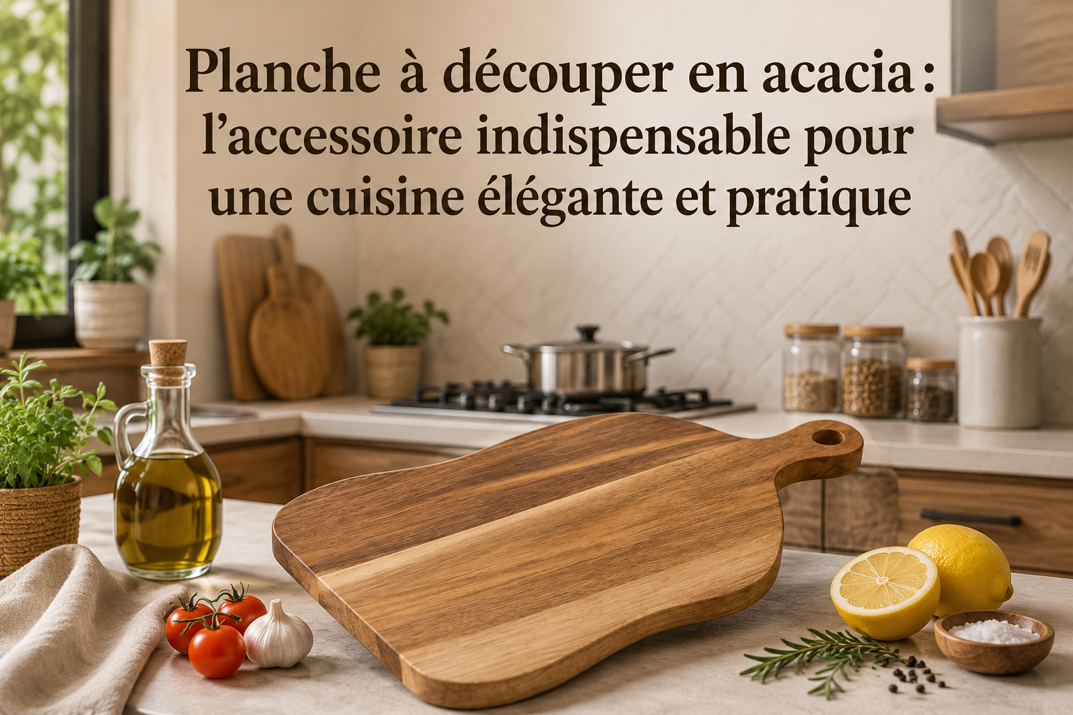 Planche à découper en acacia : l’accessoire indispensable pour une cuisine élégante et pratique