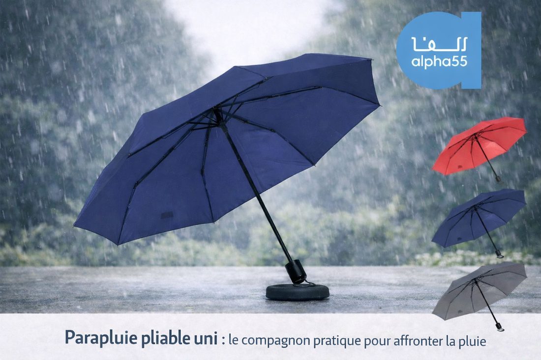 Parapluie pliable uni : le compagnon pratique pour affronter la pluie