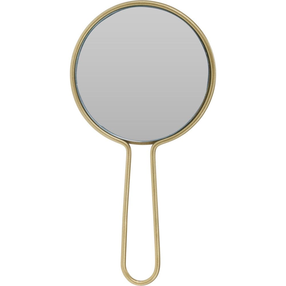 1 Miroir à main rond en verre