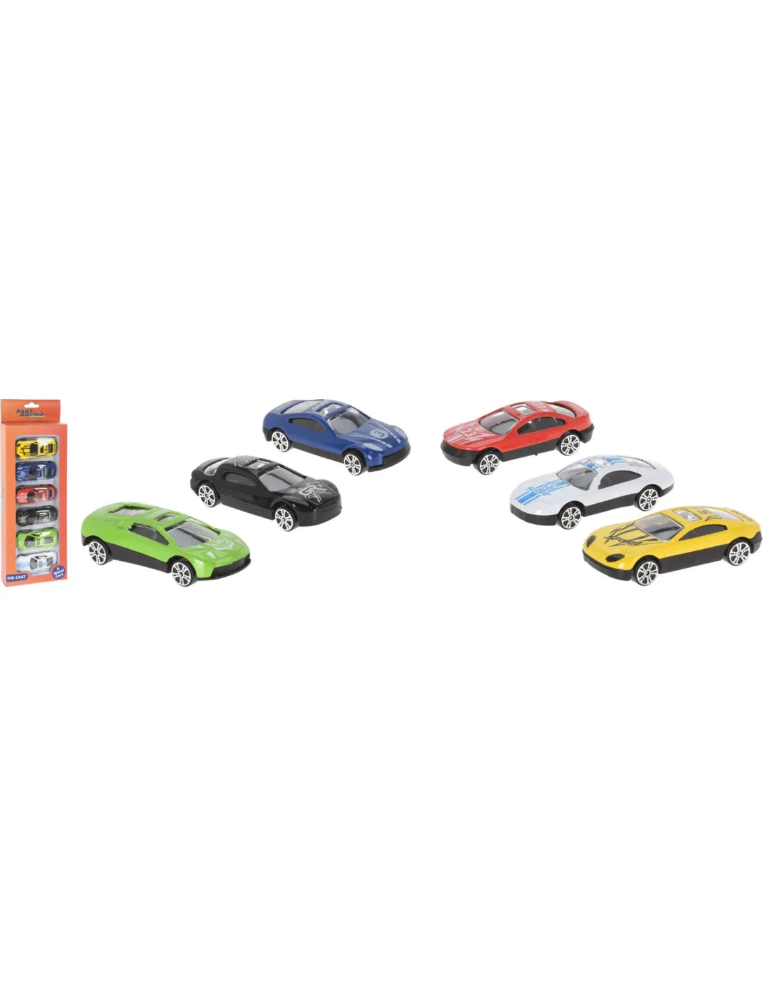 Lot de 6 jouets voitures 7 cm