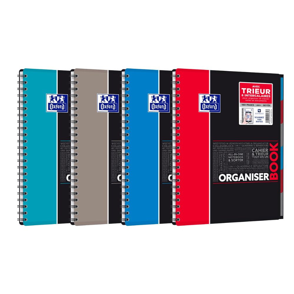 OrganiserBook Oxford B6 160 Pages Seyès 90g