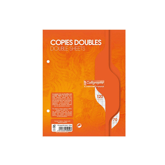 Copies Doubles Calligraphe 7000 de 120 Pages — Alpha 55 Maroc