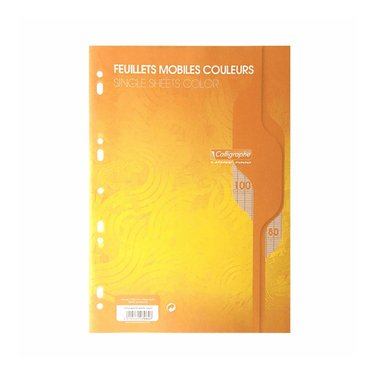 Feuillets Mobiles Calligraphe 7000 A4 100P Jaune — Alpha 55 Maroc