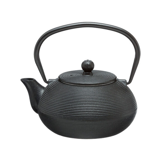 Théière à Filtre en Fonte Noire Élégante