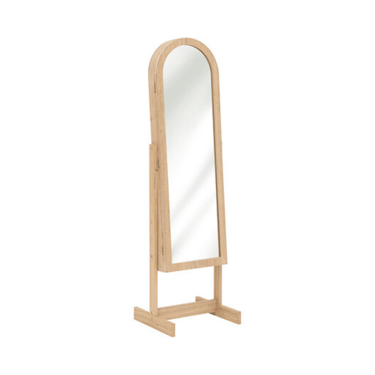 Armoire à Bijoux Soleya avec Miroir 145 cm en Bois
