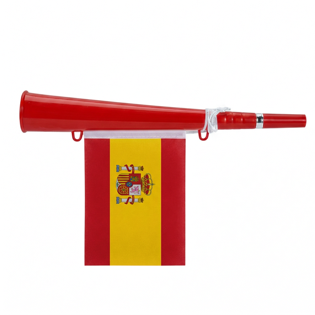 Trompette Drapeau Espagne Supporter Foot