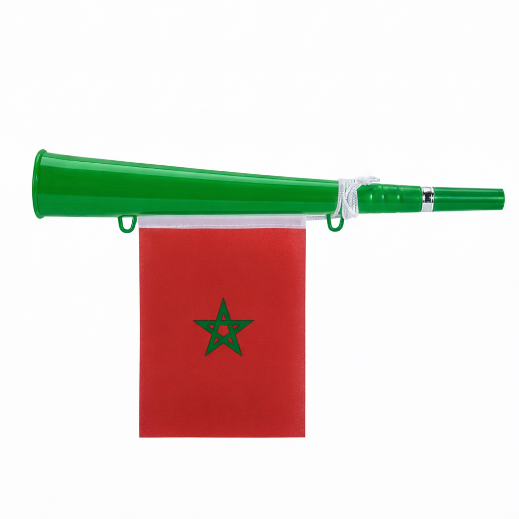 Trompette Drapeau Maroc Supporter Foot