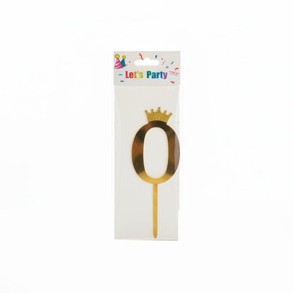 Alpha 55 0 Bougie Chiffre Métallisée – Déco Gâteau Premium