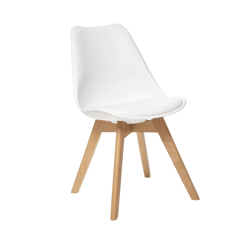 Alpha 55 1 chaise / Blanc Chaise Scandinave – Confort & Design Moderne