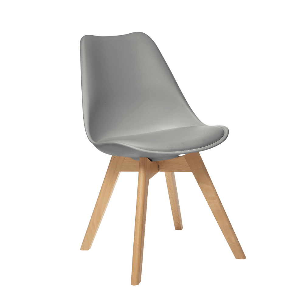 Alpha 55 1 chaise / Gris Chaise Scandinave – Confort & Design Moderne