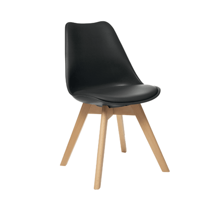 Alpha 55 1 chaise / Noir Chaise Scandinave – Confort & Design Moderne