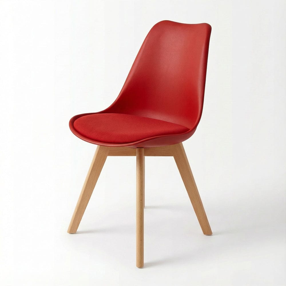Alpha 55 1 chaise / Rouge Chaise Scandinave – Confort & Design Moderne
