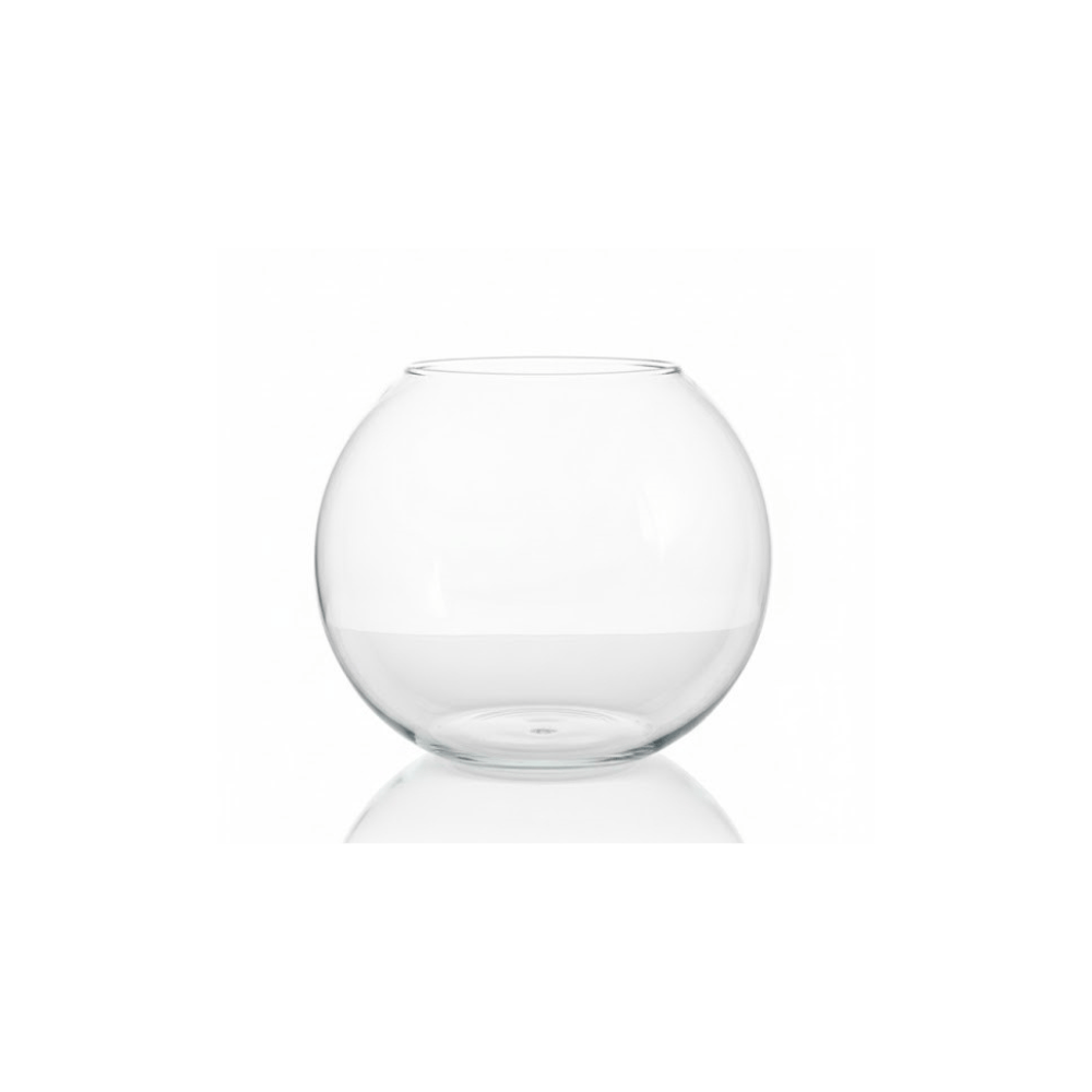 Alpha 55 13x12 cm Vase Boule en Verre Transparent – Déco Élégante