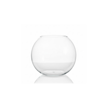 Alpha 55 13x12 cm Vase Boule en Verre Transparent – Déco Élégante