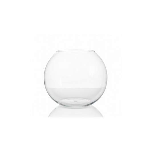 Alpha 55 13x12 cm Vase Boule en Verre Transparent – Déco Élégante