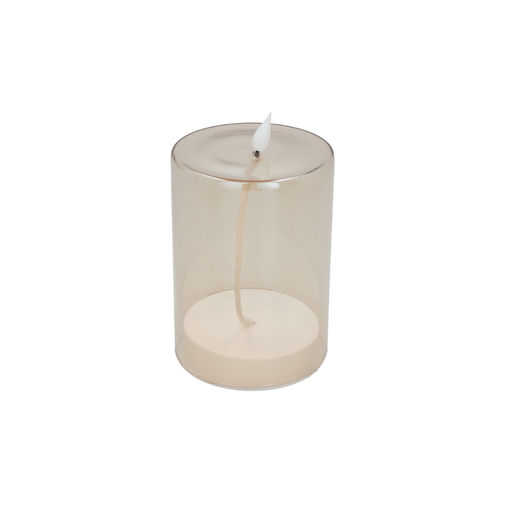 Alpha 55 17x10 cm Bougie LED ronde dorée élégante et décorative