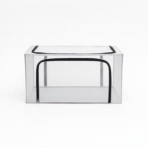 Boîte pliable en plastique avec zip transparente