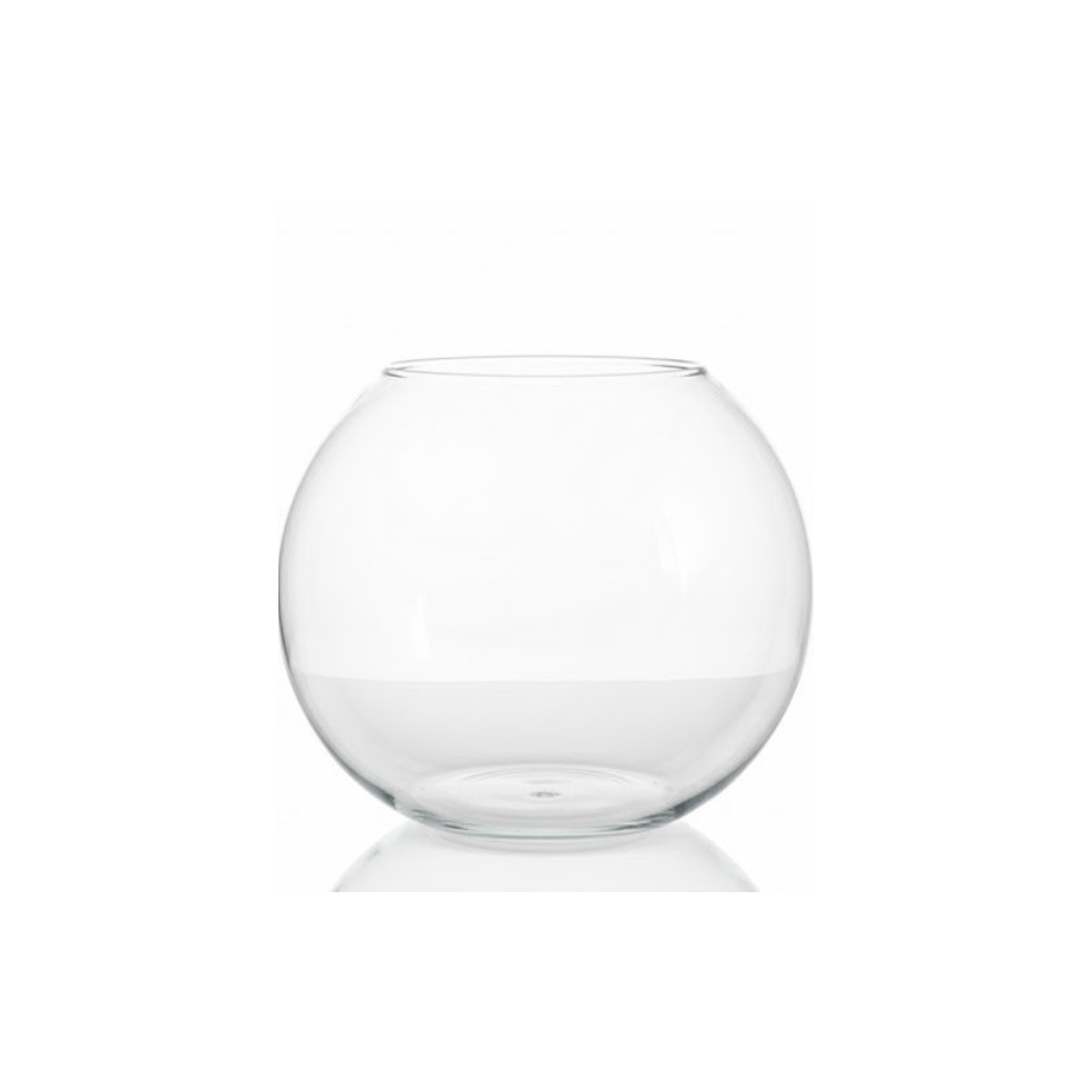 Alpha 55 21x16 cm Vase Boule en Verre Transparent – Déco Élégante