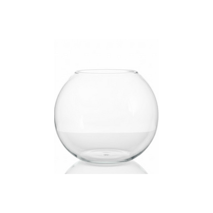Alpha 55 21x16 cm Vase Boule en Verre Transparent – Déco Élégante