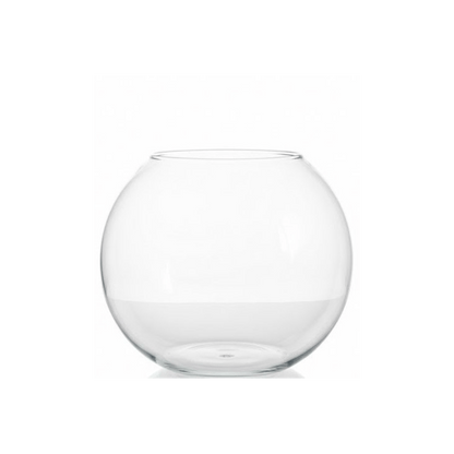 Alpha 55 27x22 cm Vase Boule en Verre Transparent – Déco Élégante