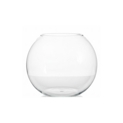 Alpha 55 32 cm Vase Boule en Verre Transparent – Déco Élégante