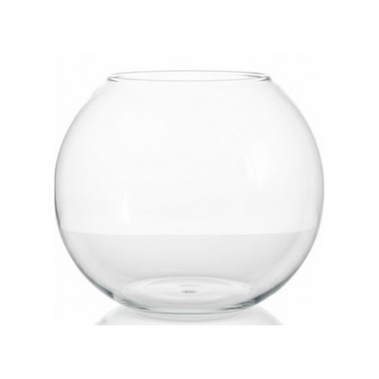 Alpha 55 38 cm Vase Boule en Verre Transparent – Déco Élégante