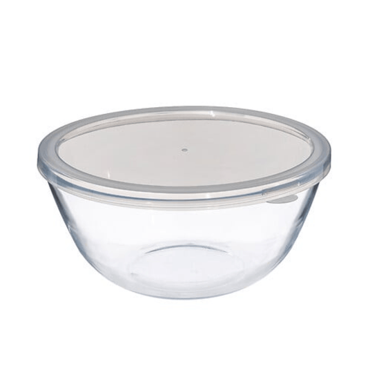 Alpha 55 4400ml Bol à mixer en verre avec couvercle – Pratique