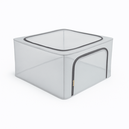 Alpha 55 49x40x33 cm Boîte pliable en plastique avec zip transparente