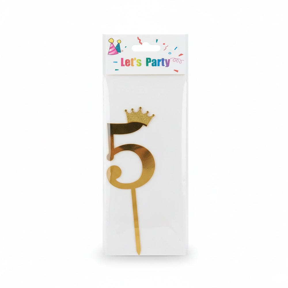 Alpha 55 5 Bougie Chiffre Métallisée – Déco Gâteau Premium