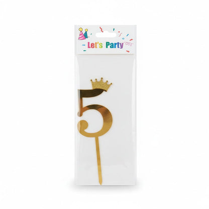 Alpha 55 5 Bougie Chiffre Métallisée – Déco Gâteau Premium