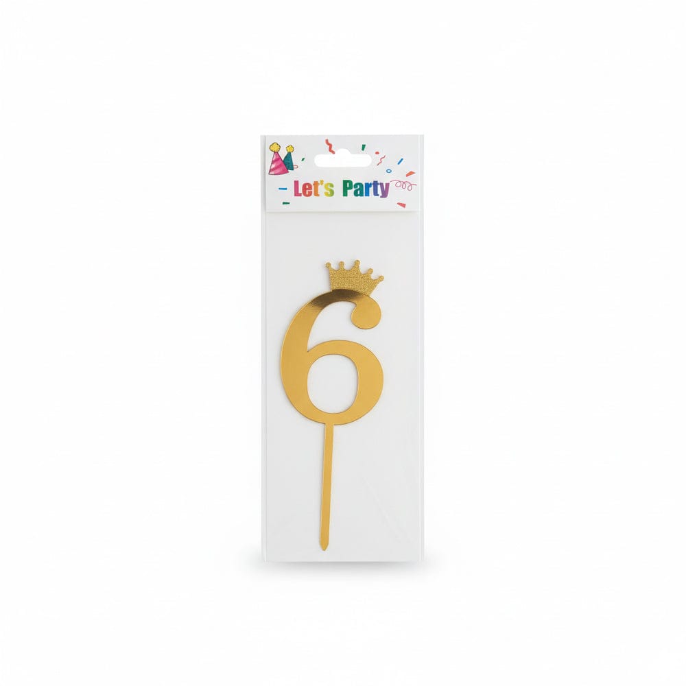 Alpha 55 6 Bougie Chiffre Métallisée – Déco Gâteau Premium