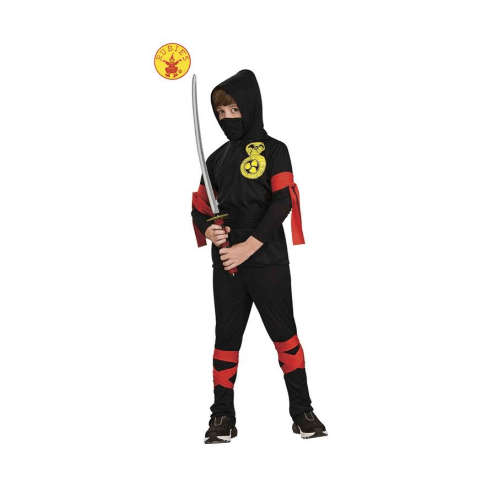 Alpha 55 8-10 Ans / Noir Costume Ninja Classique Noir Enfant 8-10 Ans – Déguisement