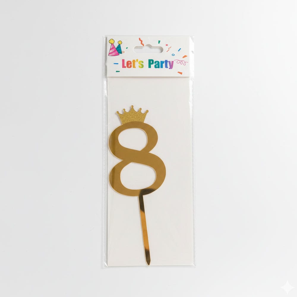 Alpha 55 8 Bougie Chiffre Métallisée – Déco Gâteau Premium