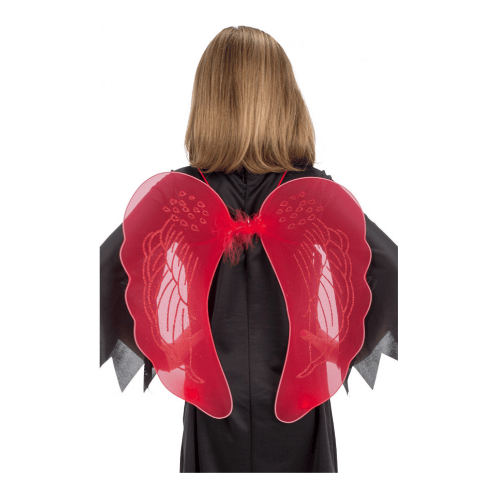 Alpha 55 ailes Rouge Ailes Enfant Rouges 45 cm – Accessoire de Déguisement