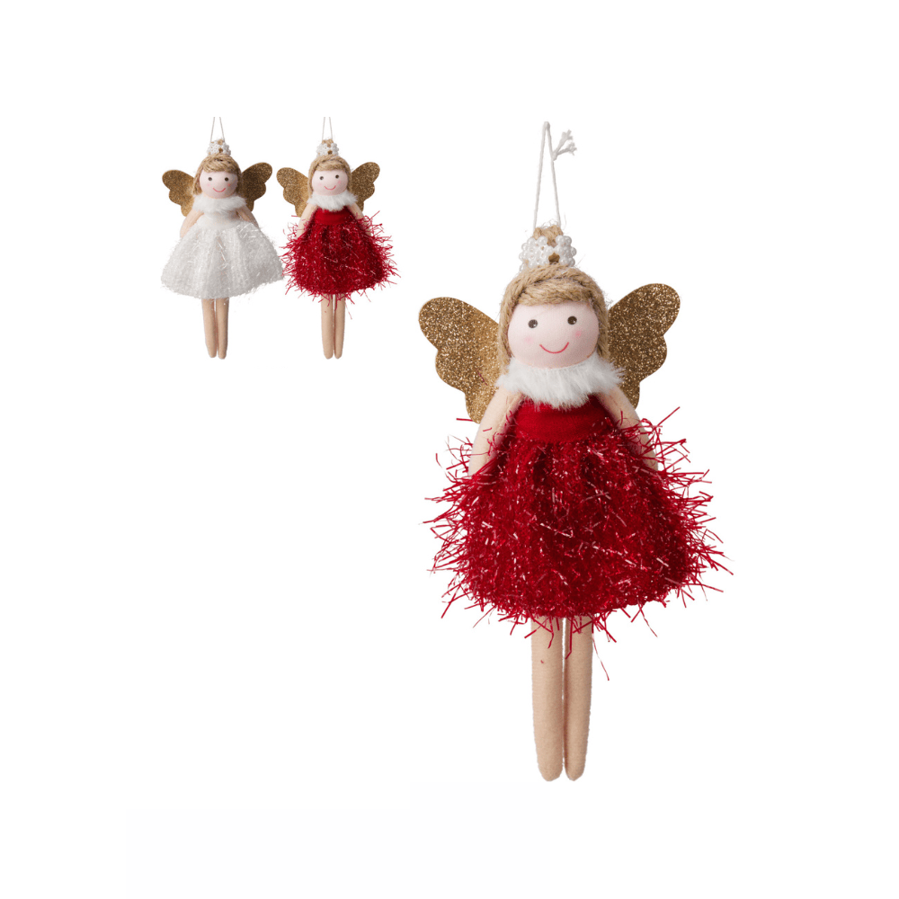 Alpha 55 Ange Robe Velours & Ailes Dorées – Déco Élégante