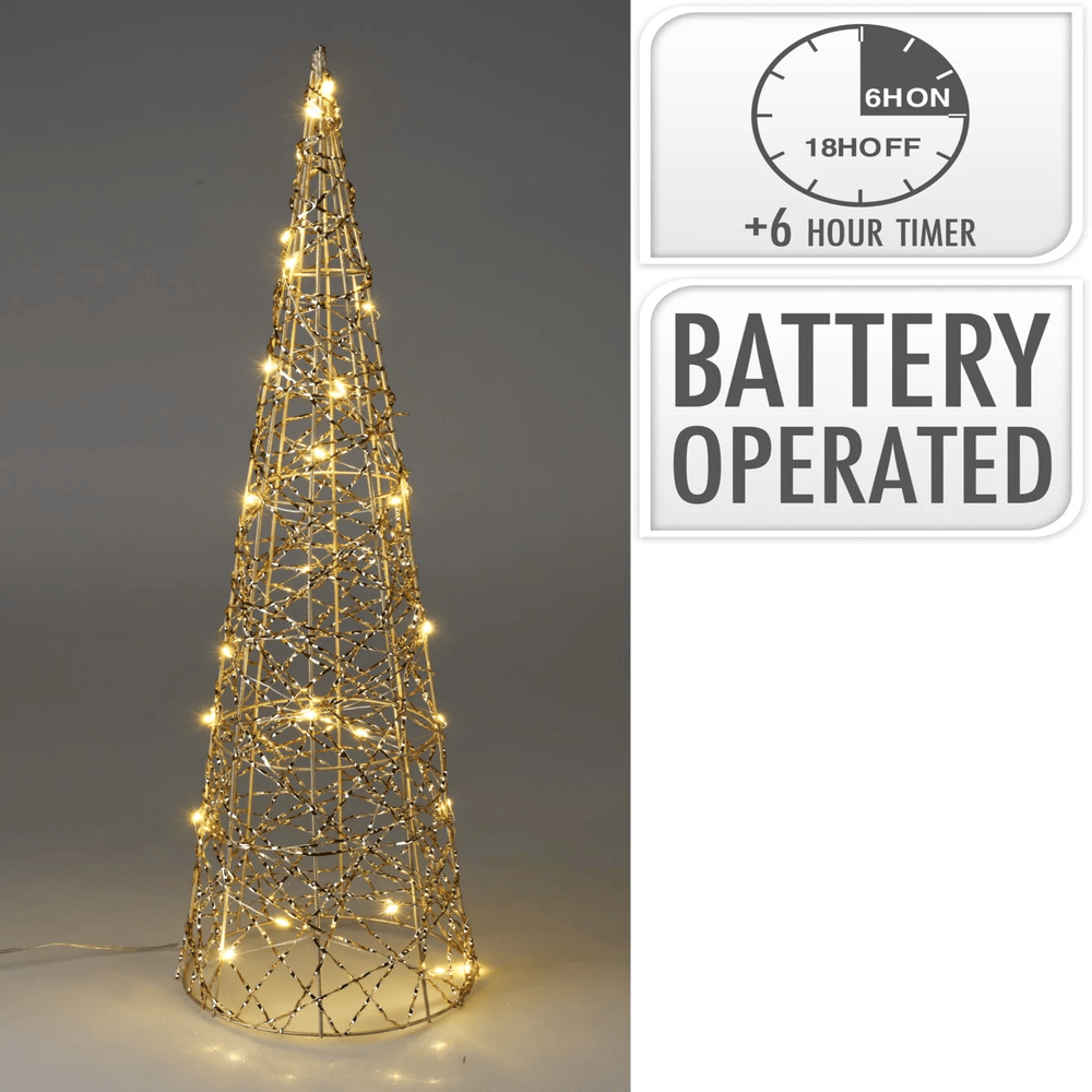 Alpha 55 Arbre à cônes avec LED – décoration lumineuse de Noël