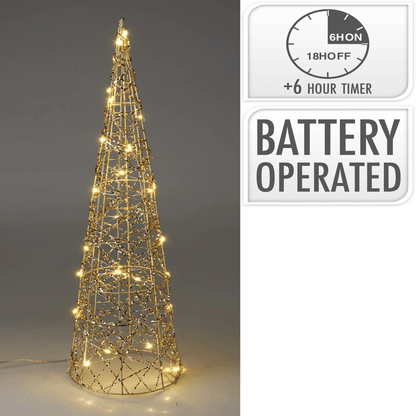Alpha 55 Arbre à cônes avec LED – décoration lumineuse de Noël