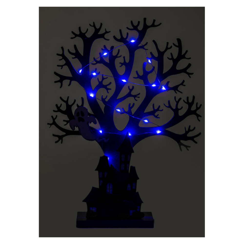Alpha 55 Arbre LED en Bois à Poser 32 cm – Halloween
