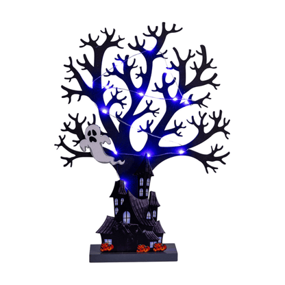 Alpha 55 Arbre LED en Bois à Poser 32 cm – Halloween