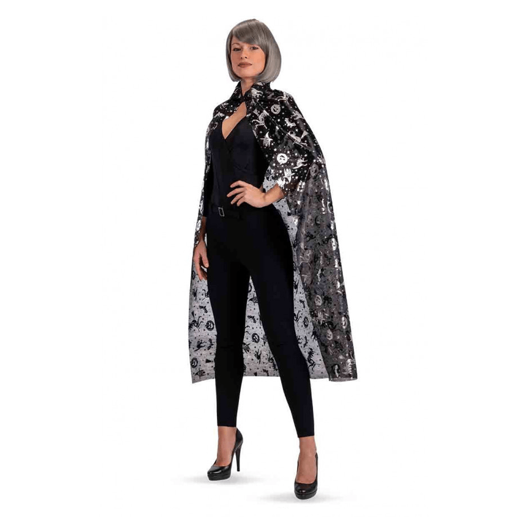 Alpha 55 Argent Halloween déguisement cape imprimée 120 cm