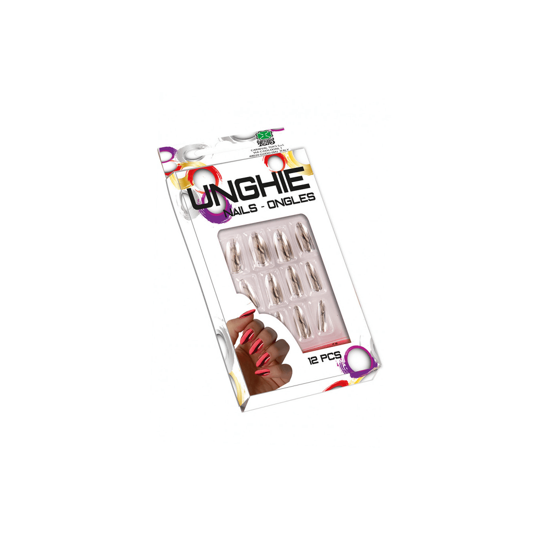 Alpha 55 Argent Halloween faux-ongles métallique